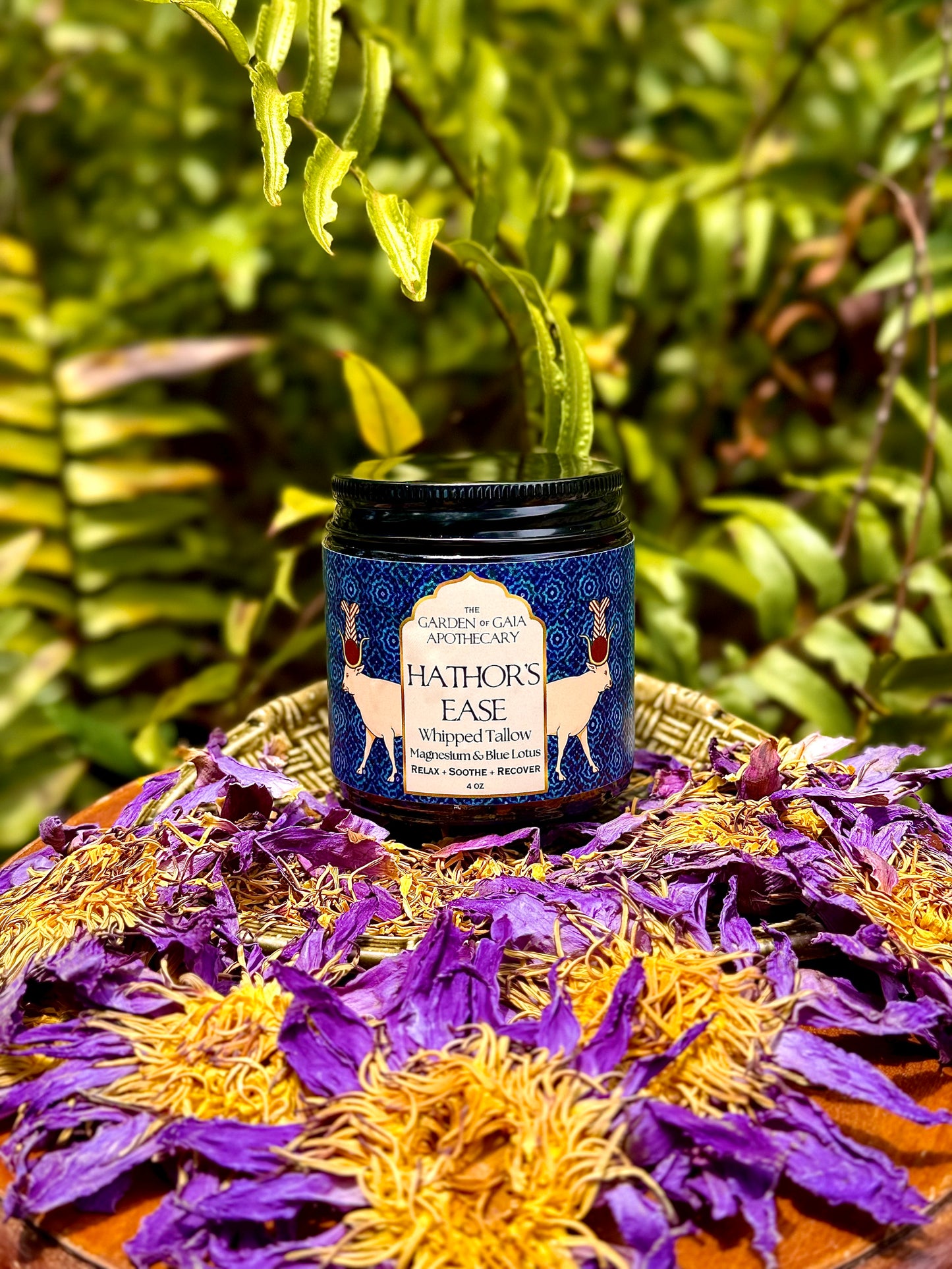 Hathor's Ease ~ Blue Lotus & Magnesium ~ Whipped Tallow Balm
