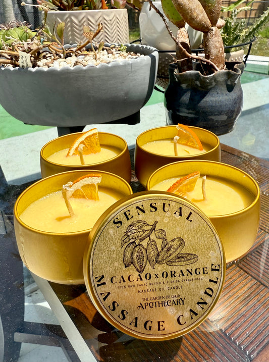 Sensual Cacao Butter Candles: Orange Cacao