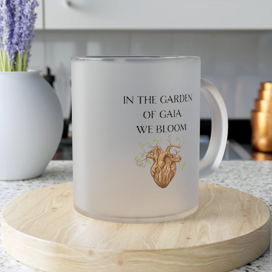 Rooted in Earth-Frosted Glass Mug