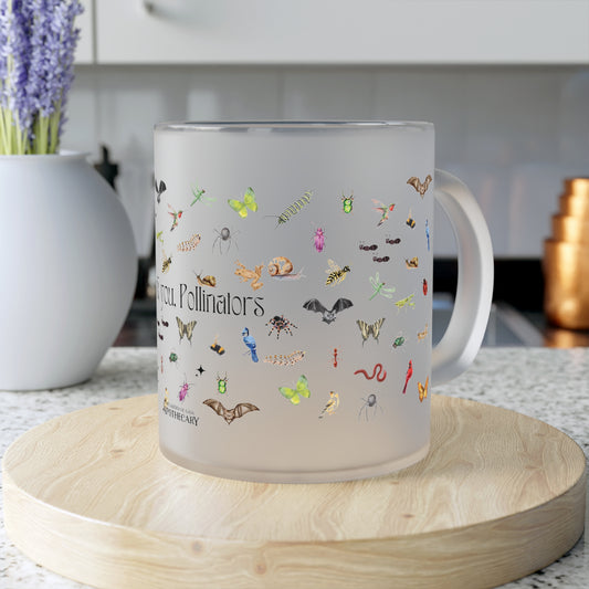 Thankyou Pollinators-Frosted Glass Mug