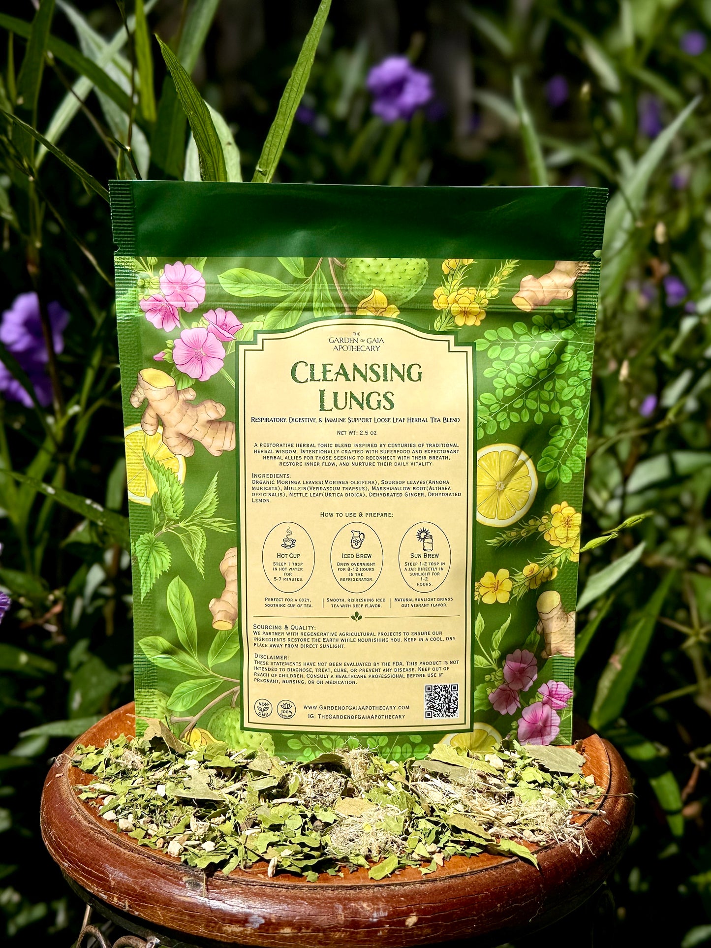Cleansing Lungs ~ Respiratory, Digestive & Immunity Loose Leaf Tea Blend