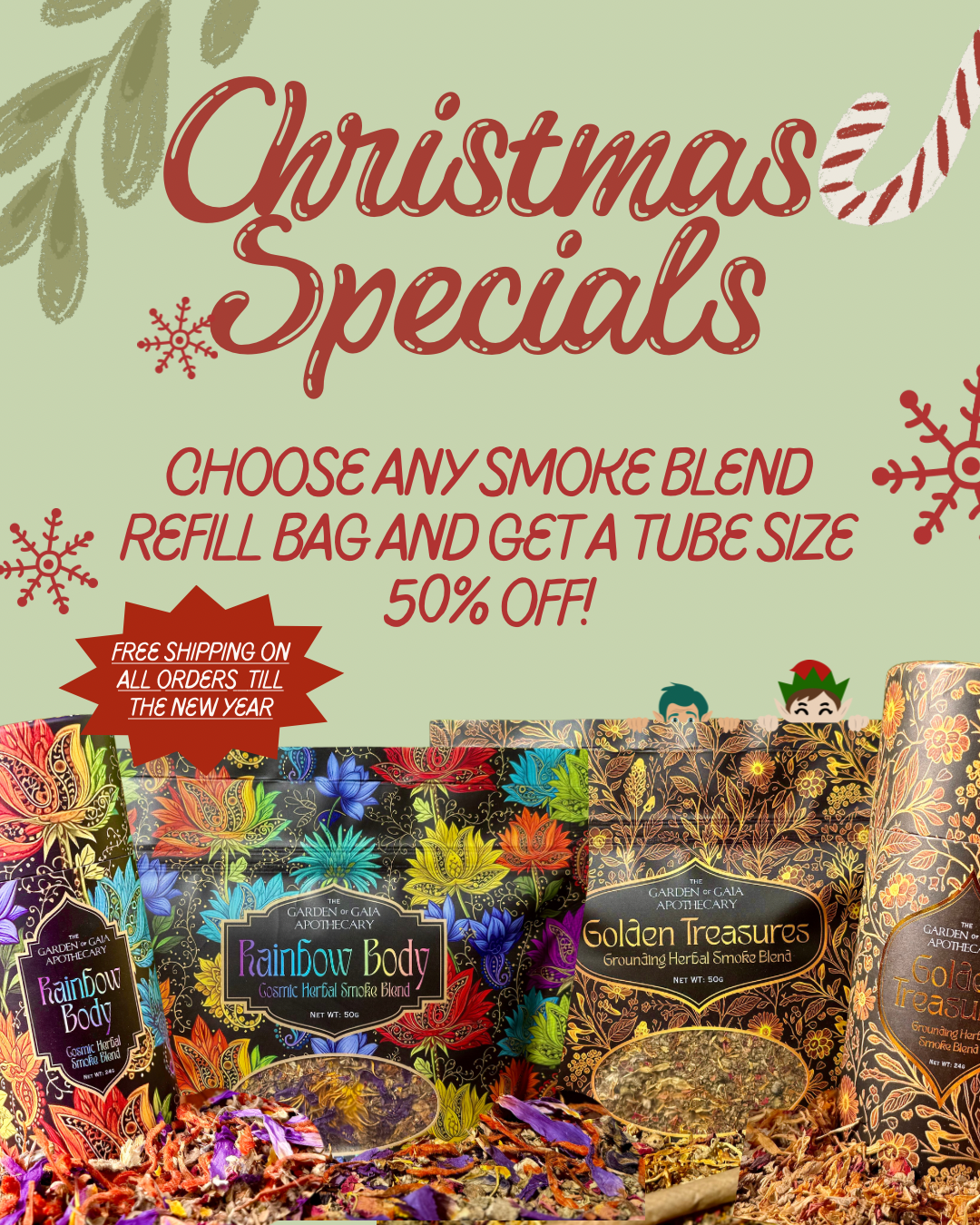 “Golden Treasures” Grounding Herbal Blend